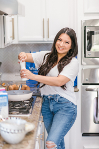 Houston top fashion and lifestyle blogger shares how she keeps her fridge and pantry stocked weekly and for the holidays with Walmart+ membership and shares the boys favorite breakfast