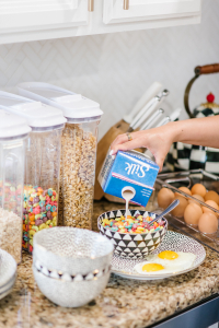 Houston top fashion and lifestyle blogger shares how she keeps her fridge and pantry stocked weekly and for the holidays with Walmart+ membership and shares the boys favorite breakfast