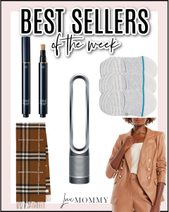 Houston fashion/lifestyle blogger LuxMommy shares best sellers of the week including Dyson fan, the best no show socks, my favorite under eye concealer, faux leather blazer, and a classic Burberry scarf.