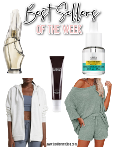 Houston fashion/lifestyle blogger LuxMommy shares best sellers of the week including my very favorite perfume, the perfect acne treatment, my favorite face mask from Colleen Rothschild, a perfect full zip hoodie for fall, and the best two piece set from Amazon