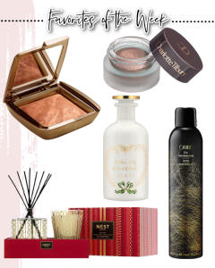 Houston fashion/lifestyle blogger LuxMommy shares favorites of the week including Charlotte Tilbury cream eyeshadow, the perfect warm bronzer, NEST diffuser set, the best texturizing spray for your hair, and Gucci perfume